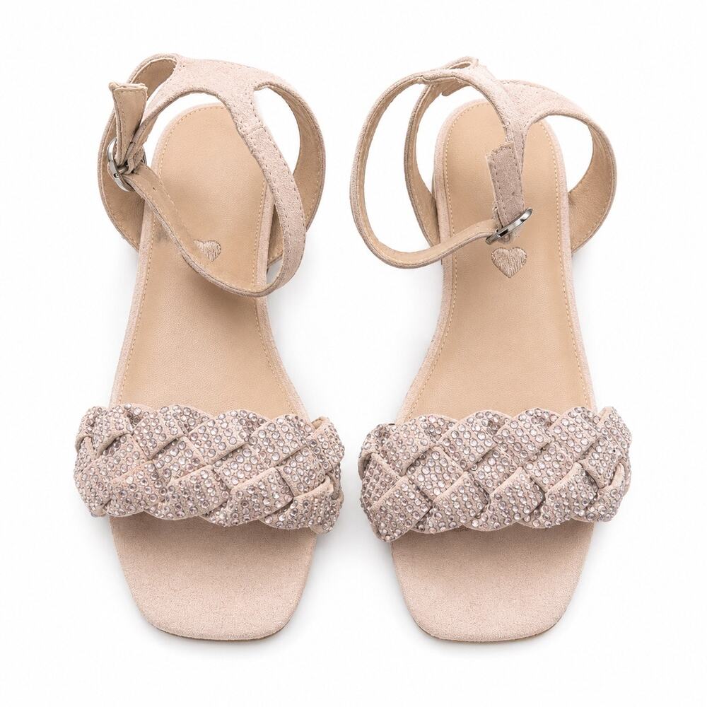 Steve Madden Braided Ankle-Strap Sandals in Blush girls size 1